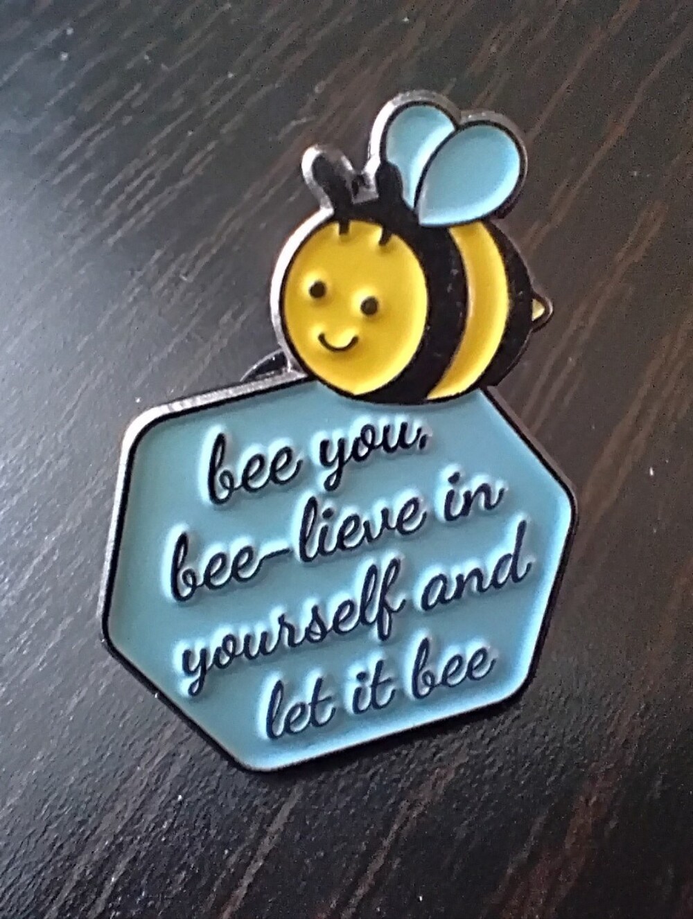 🧁 3/$30 Cute Bee Motivational "Bee You, Bee-lieve In Yourself" Enamel Pin NEW